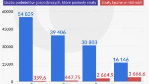 Straty podmiotów gospodarczych w Rosji, Infografika: Zbigniew Makowski