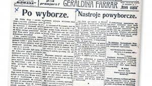 „Gazeta Poranna 2 grosze” w antysemickim paszkwilu ogłosiła po wyborze Narutowicza zdradę narodową fot. NAC